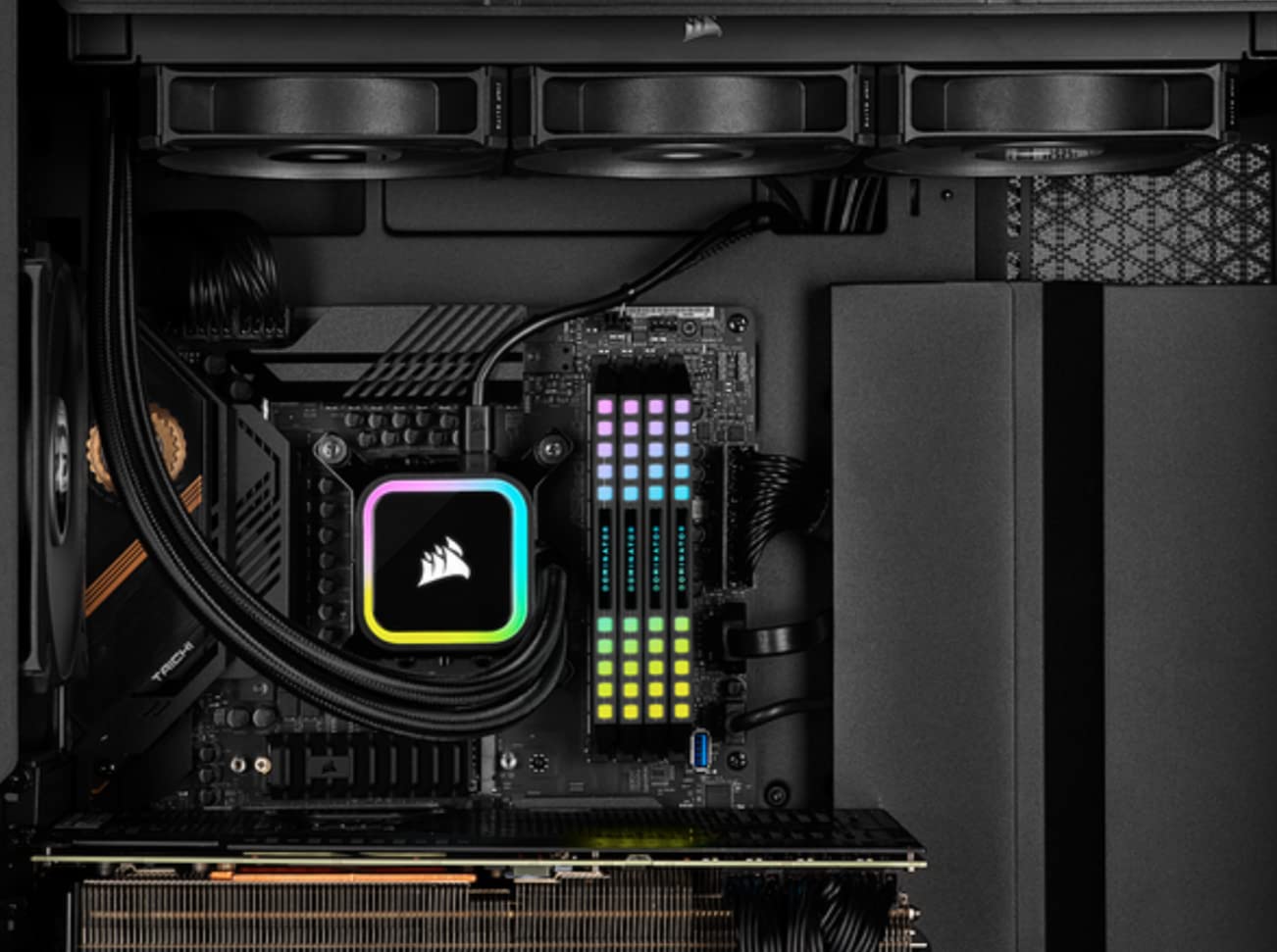 Corsair iCUE H100i RGB Elite Liquid CPU Cooler (16 Dynamic RGB LEDs, 120mm AF Elite Series FDB Fans, 240mm Radiator, iCUE Software Compatible, LGA 1700, 1200, 115X, 2066, and AM4 Sockets) Black 240mm AIO