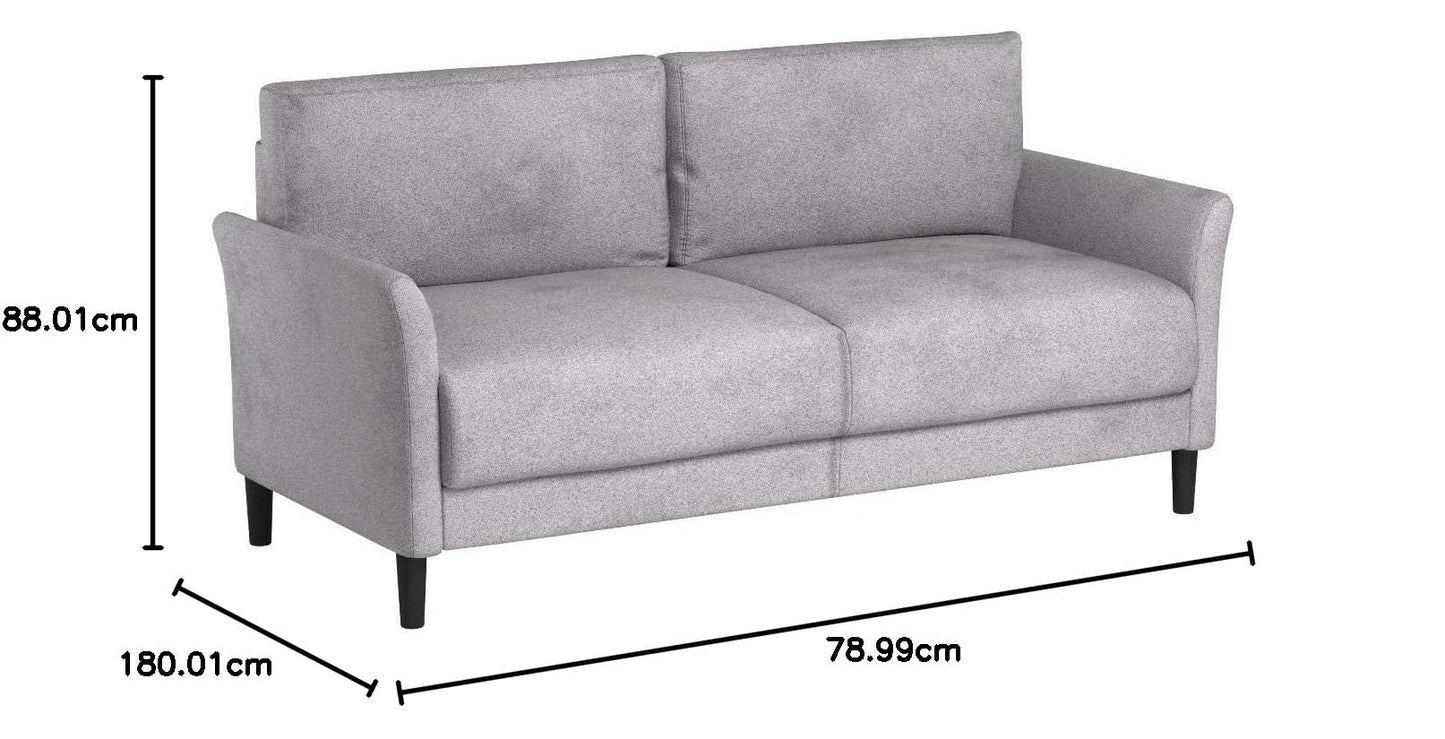 Zinus Classic Upholstered 71in Sofa/Living Room Couch, Soft Grey