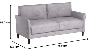 Zinus Classic Upholstered 71in Sofa/Living Room Couch, Soft Grey