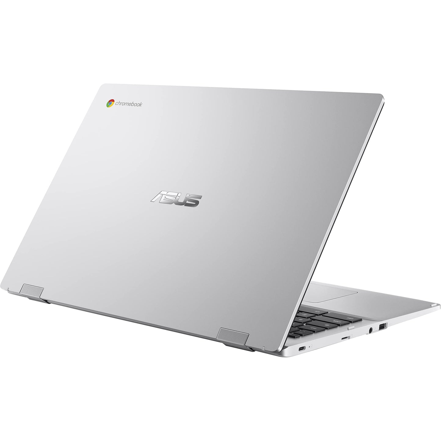 ASUS Chromebook CX1, 15.6" Full HD NanoEdge Display, Intel Celeron N4500 Processor, 64GB eMMC Storage, 8GB RAM, Chrome OS, Transparent Silver, CX1500CKA-DH01-CB