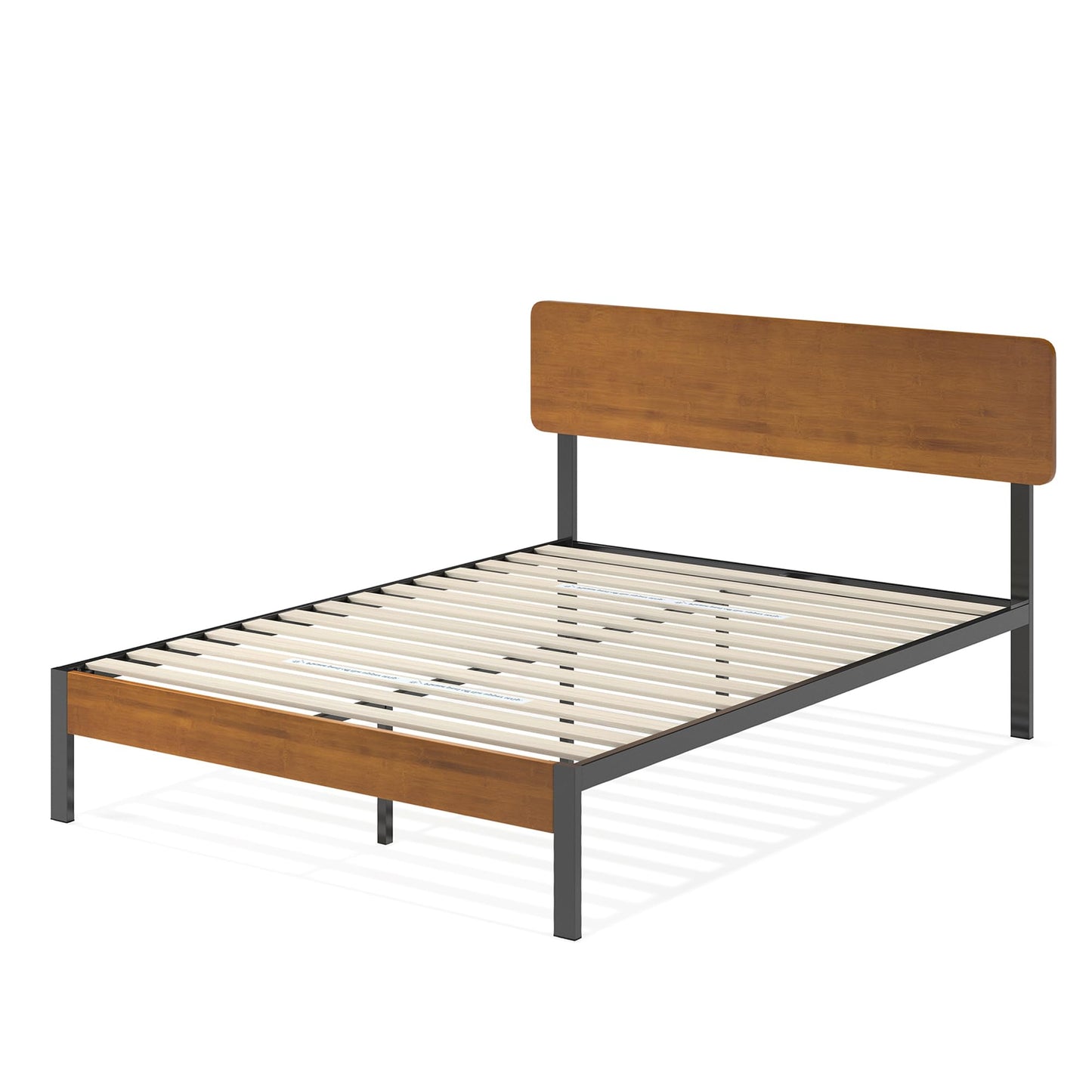 Zinus Tuscan Metal & Wood Platform Bed with Wood Slat Support, Queen