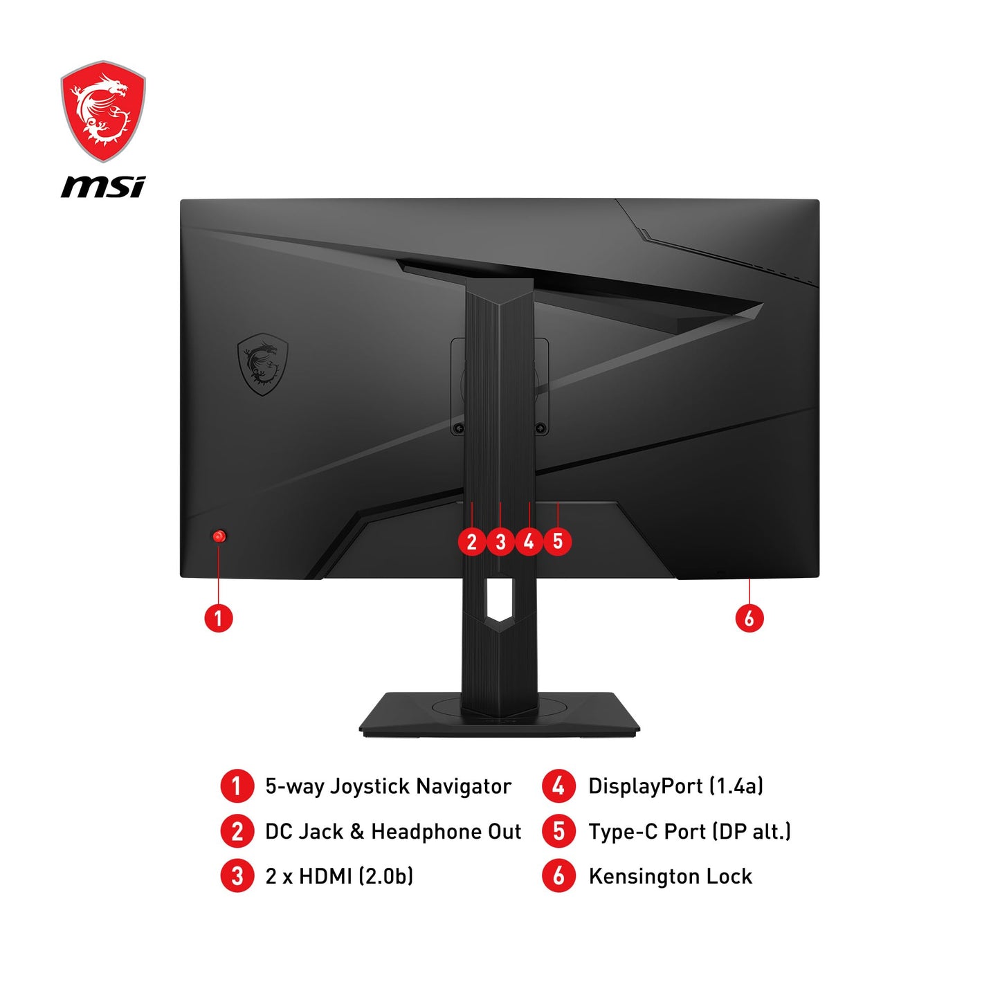 MSI G274QPX, 27" Gaming Monitor, 2560 x 1440 (QHD), Rapid IPS, 1ms, 240Hz, G-Sync Compatible, HDR 400, HDMI, Displayport, Tilt, Swivel, Height Adjustable, Pivot,Black MSI G274QPX