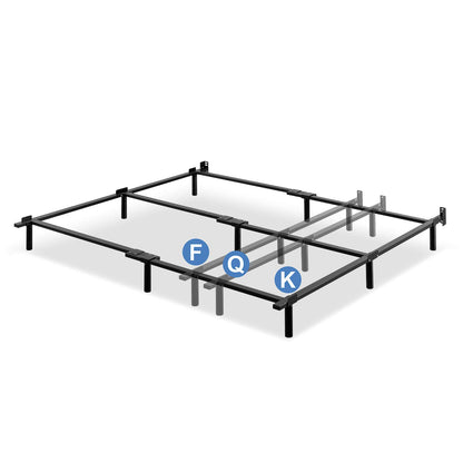 Zinus Adjustable Bed Frame – Paige Compack 7 inch Platform Bed Frame for Box Spring and Mattress Set Adjustable Size Full, Queen, King – 3-in-1 Heavy Duty Metal Bed Frame, Tool-Free Assembly Full/Queen/King