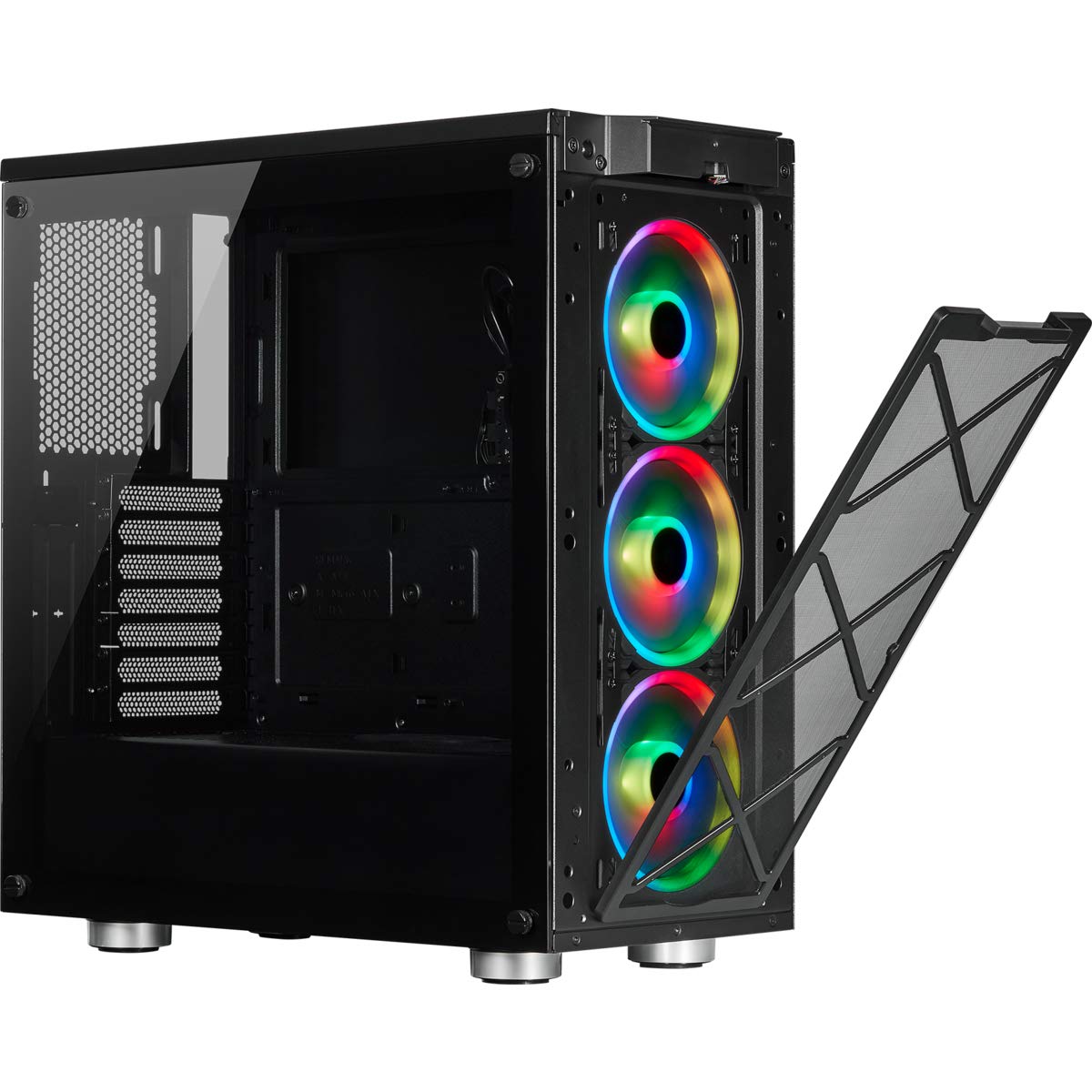 Corsair Icue 465X RGB Mid-Tower ATX Smart Case, Black - CC-9011188-WW