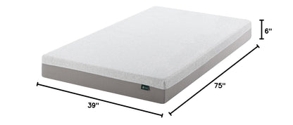 ZINUS 6 Inch Ultima Memory Foam Mattress [New Version], Twin, Fiberglass Free, Medium Firm Feel, Breathable Airflow Memory Foam, Certified Safe Foams & Fabric, Mattress in A Box White Smooth Comfort (New Small Box)