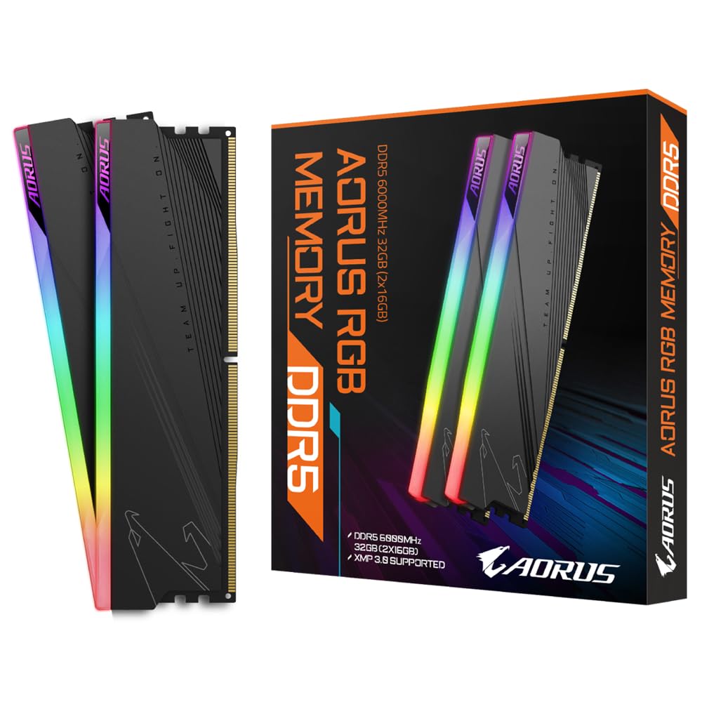 Gigabyte Aorus 32GB (2x16GB) Dual Channel RGB (DDR5 6000/40/1.35v) - ARS32G60D5R