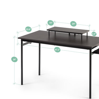 Zinus OLB-DS-PS47 Port Computer Desk / Workstation in Espresso, Small Modern