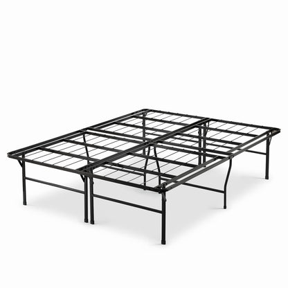 Zinus Queen Bed Frame - 18 inch SmartBase Metal Bed Frame with Steel Slat Support, Box Spring Replacement, Tool-Free Assembly - Heavy Duty Platform Bed Frame with Underbed Storage Space, Queen Size