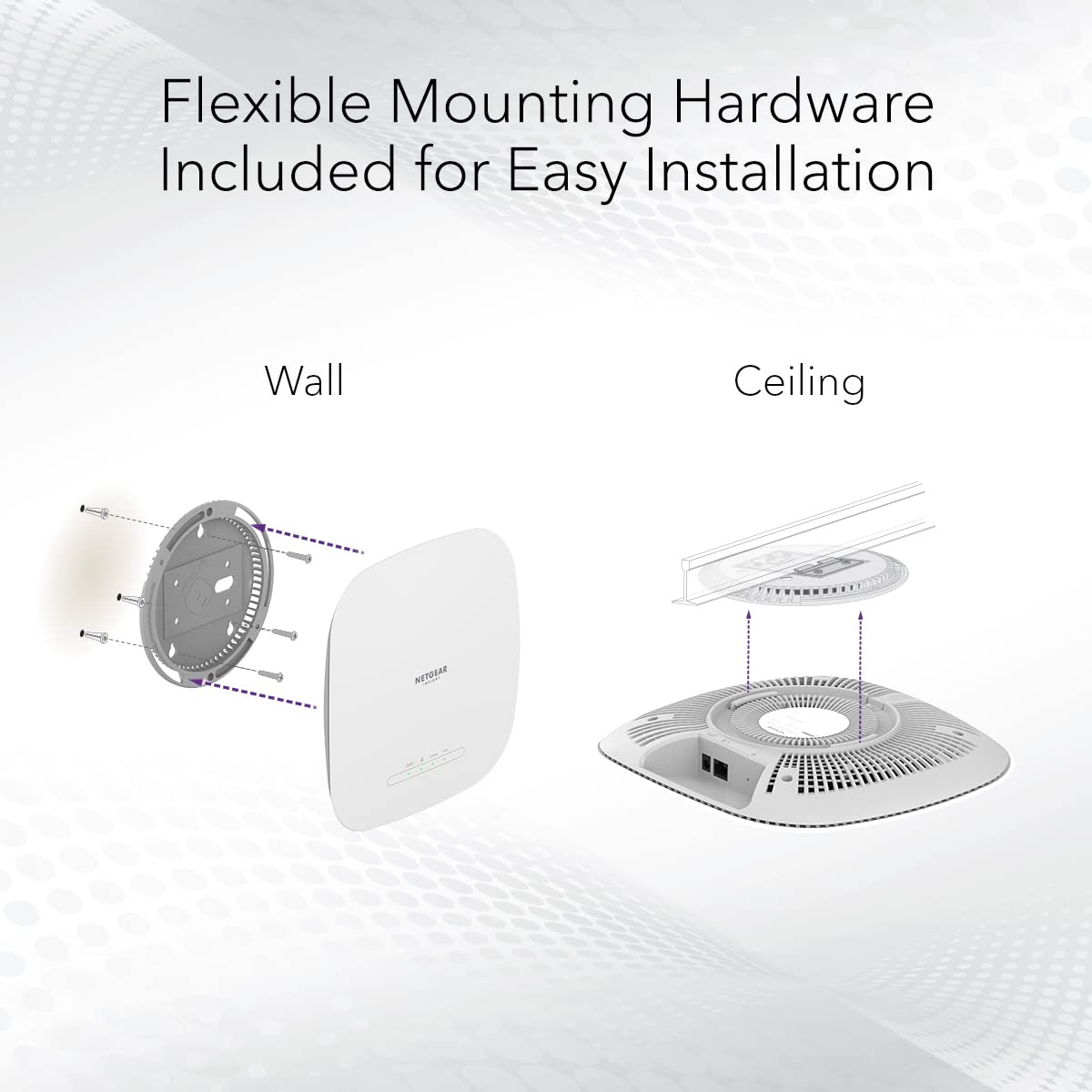 NETGEAR Cloud Managed Wireless Access Point (WAX615) - WiFi 6 Dual-Band AX3000 Speed Up to 256 Client Devices 802.11ax Insight Remote Management PoE+ Powered or AC Adapter (not Included) AX3000 | WiFi 6 | PoE+