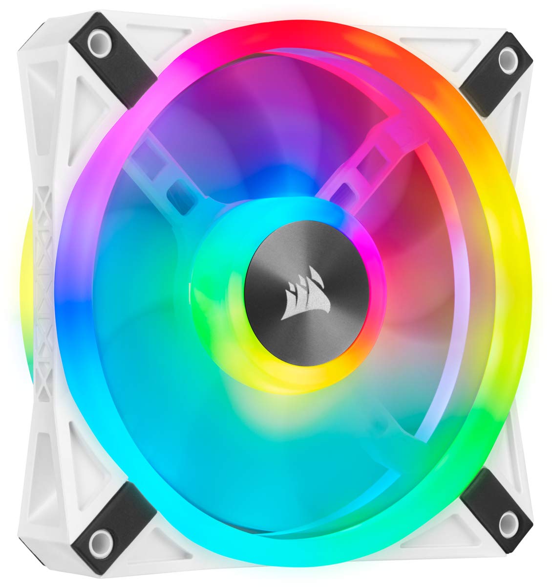 CORSAIR QL Series, iCUE QL120 RGB, 120mm RGB LED PWM White Fan, Single Fan QL120 Single