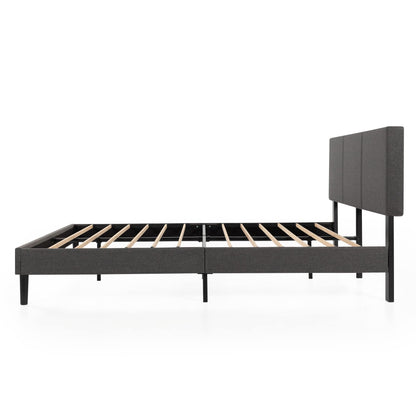 ZINUS Cambril Upholstered Platform Bed Frame with Sustainable Bamboo Slats/No Box Spring Needed/Mattress Foundation/Easy Assembly, King