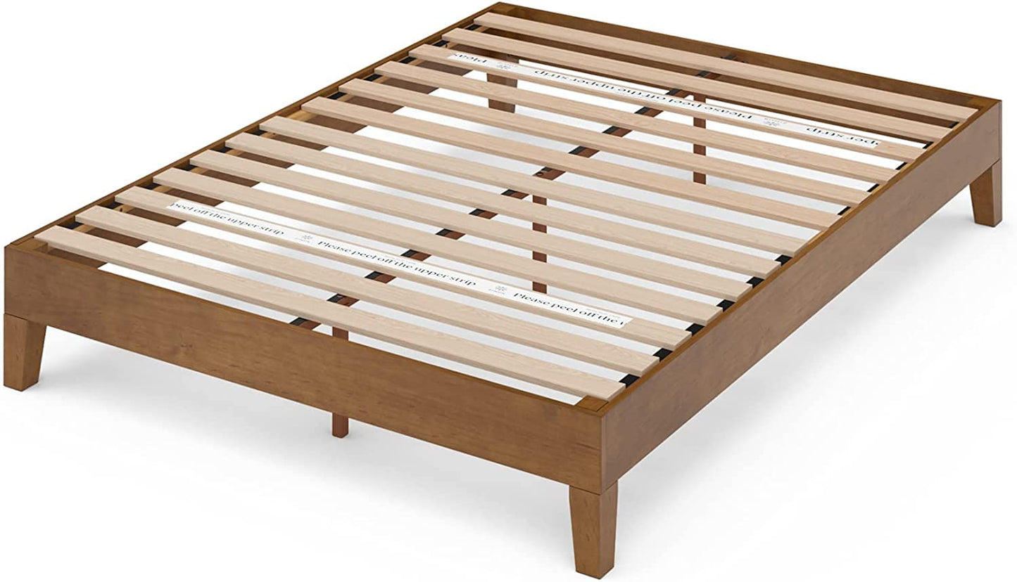 Zinus Full Bed Frame - Marissa Deluxe 12 inch Wood Platform Bed with Wood Slats Support, Easy Assembly, No Boxspring Needed - Wood Bed Frame with Underbed Storage Space, Rustic Pine Finish, Full Size