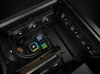 Corsair iCUE H100i RGB Elite Liquid CPU Cooler (16 Dynamic RGB LEDs, 120mm AF Elite Series FDB Fans, 240mm Radiator, iCUE Software Compatible, LGA 1700, 1200, 115X, 2066, and AM4 Sockets) Black 240mm AIO