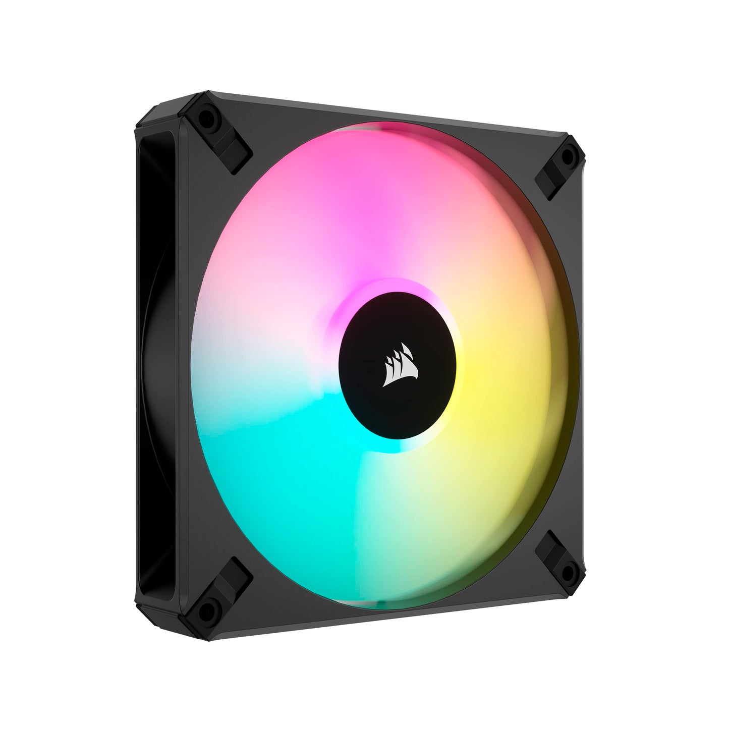 Corsair iCUE AF140 RGB Elite 140mm PWM Fan - Eight RGB LEDs - AirGuide Technology - Fluid Dynamic Bearing - Zero RPM Fan Mode - CORSAIR iCUE Software Compatible - Black