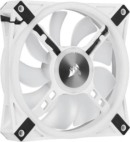 CORSAIR QL Series, iCUE QL120 RGB, 120mm RGB LED PWM White Fan, Single Fan QL120 Single