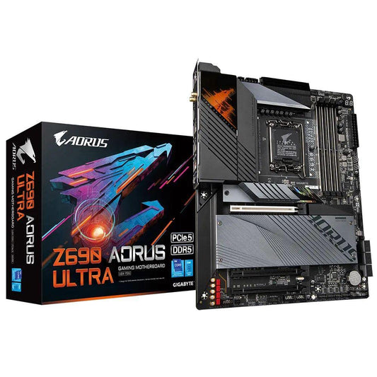 Gigabyte Z690 AORUS ULTRA ATX Motherboard - Supports 12th Gen Intel Core Processors (LGA 1700), 16+1+2 Digital VRM, DDR5-6200(OC) Memory, Fully Covered Thermal Design, 4x PCIe 4.0 M.2 & WIFI6 802.11ax