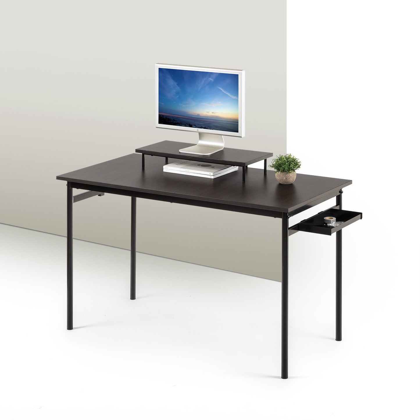 Zinus OLB-DS-PS47 Port Computer Desk / Workstation in Espresso, Small Modern