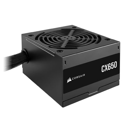 CORSAIR CX650 80 Plus Bronze Non Modular Low-Noise ATX 650 Watt Power Supply - NA - Black 650 Watts