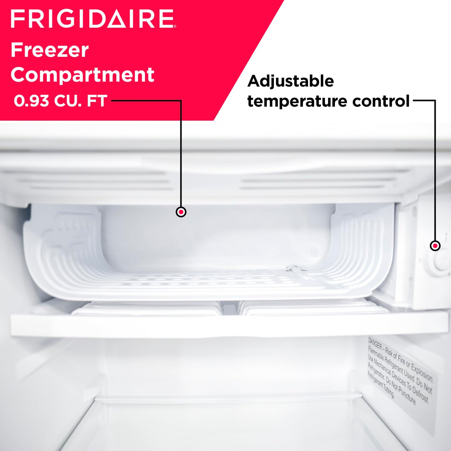 FRIGIDAIRE EFR331-WHITE 3.2 Cu ft Eraser Board Mini Compact Dorm Fridge (White) White