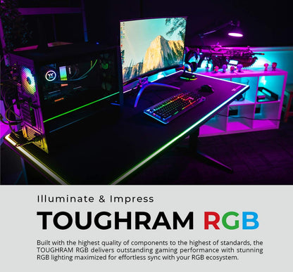 Thermaltake TOUGHRAM RGB White DDR4 4000MHz 16GB (8GB x 2) 16.8 Million Color RGB Alexa/Razer Chroma/5V Motherboard Syncable RGB Memory R022D408GX2-4000C19A