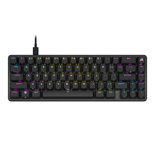 Corsair K65 PRO Mini RGB 65% Optical-Mechanical Wired Gaming Keyboard - OPX Switches - PBT Double-Shot Keycaps - iCUE Compatible - QWERTY NA Layout - Black CORSAIR OPX Switches