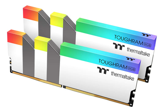 Thermaltake TOUGHRAM RGB White DDR4 4000MHz 16GB (8GB x 2) 16.8 Million Color RGB Alexa/Razer Chroma/5V Motherboard Syncable RGB Memory R022D408GX2-4000C19A