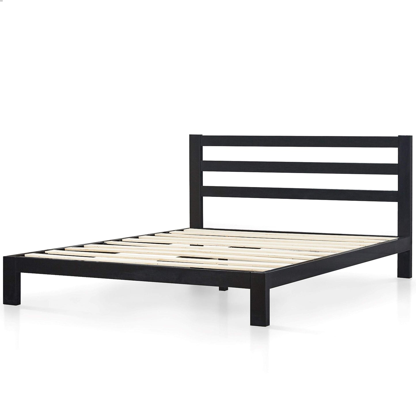 Zinus Modern Studio 10 Inch Platform 2000H Metal Bed Frame / Mattress Foundation / Wooden Slat Support / with Headboard, Full