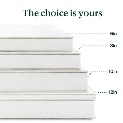 ZINUS 12 Inch Foam and Spring Hybrid Mattress [New Version], King, Fiberglass Free, Medium Firmness, Durable Support, Certified Safe Foams & Fabric, Mattress in A Box White 12" New Small Box