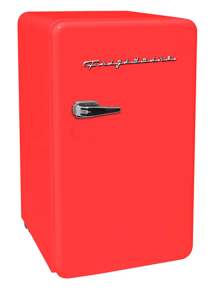 Frigidaire EFR372-RED 3.2 Cu Ft Red Retro Compact Rounded Corner Premium Mini Fridge Refrigerator