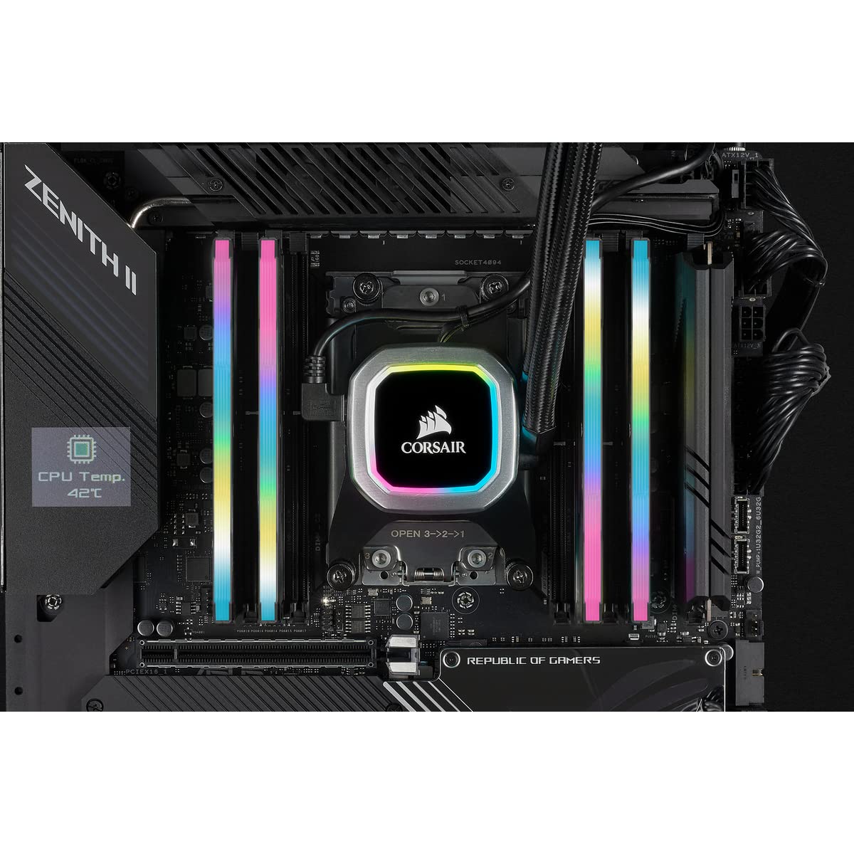 Corsair Vengeance RGB PRO SL 64GB (4x16GB) DDR4 3200MHz C16 Desktop Memory (10 Ultra-Bright RGB LEDs, Custom Performance PCB, Tight Response Times, Intel XMP 2.0) Black 3200 MHz 64GB (4x16GB)