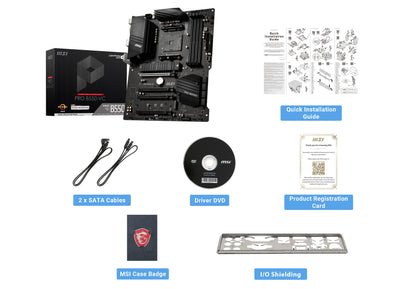 MSI PRO B550-VC ProSeries Motherboard (AMD AM4, DDR4, PCIe 4.0, SATA 6Gb/s, M.2, USB 3.2 Gen 2, HDMI/DP, ATX)