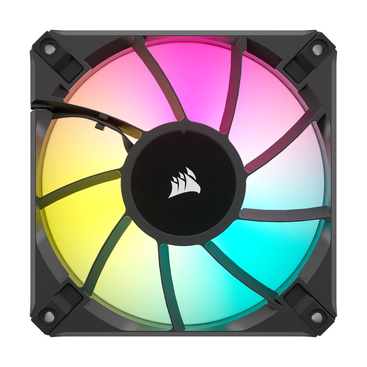 Corsair iCUE AF120 RGB Elite 120mm PWM Fan - Eight RGB LEDs - AirGuide Technology - Fluid Dynamic Bearing - Zero RPM Fan Mode - CORSAIR iCUE Software Compatible - Black For Desktop AF RGB ELITE Single (120mm)