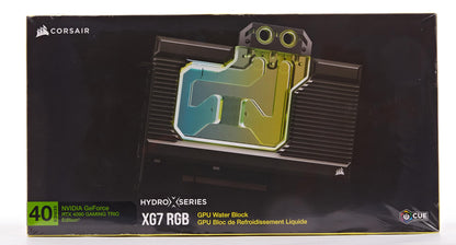 CORSAIR Hydro X Series XG7 RGB 4090 Gaming Trio GPU Water Block - for MSI GeForce RTX™ 4090 Gaming Trio Cards - Nickel-Plated Copper - Included Backplate & 5V ARGB Adapter Cable - Black