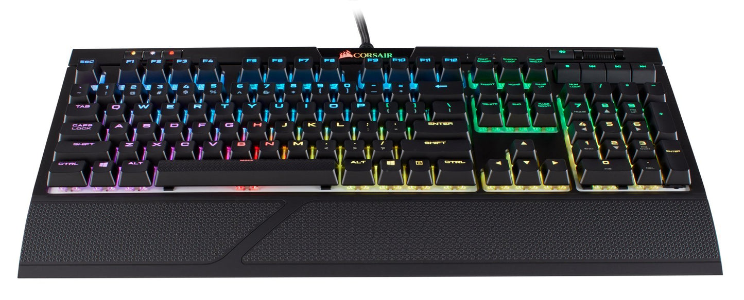 Corsair Strafe RGB MK.2 Mechanical Gaming Keyboard - USB Passthrough - Linear and Quiet - Cherry MX Red Switch - RGB LED Backlit