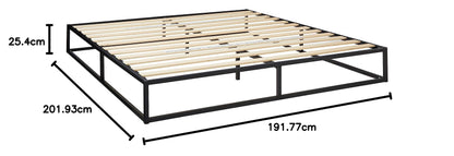 Zinus King Bed Frame - Joseph 10 inch Metal Bed Frame with Wood Slat Support, No Box Spring Needed, Easy Assembly - Minimalist Platform Bed Frame with Underbed Storage Space, King Size Original Big Box