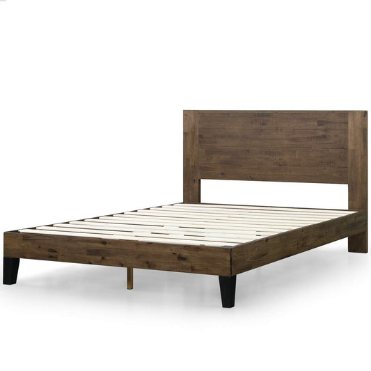 ZINUS Tonja Wood Platform Bed Frame with Headboard/Mattress Foundation with Wood Slat Support/No Box Spring Needed/Easy Assembly, King Platform Bed Only