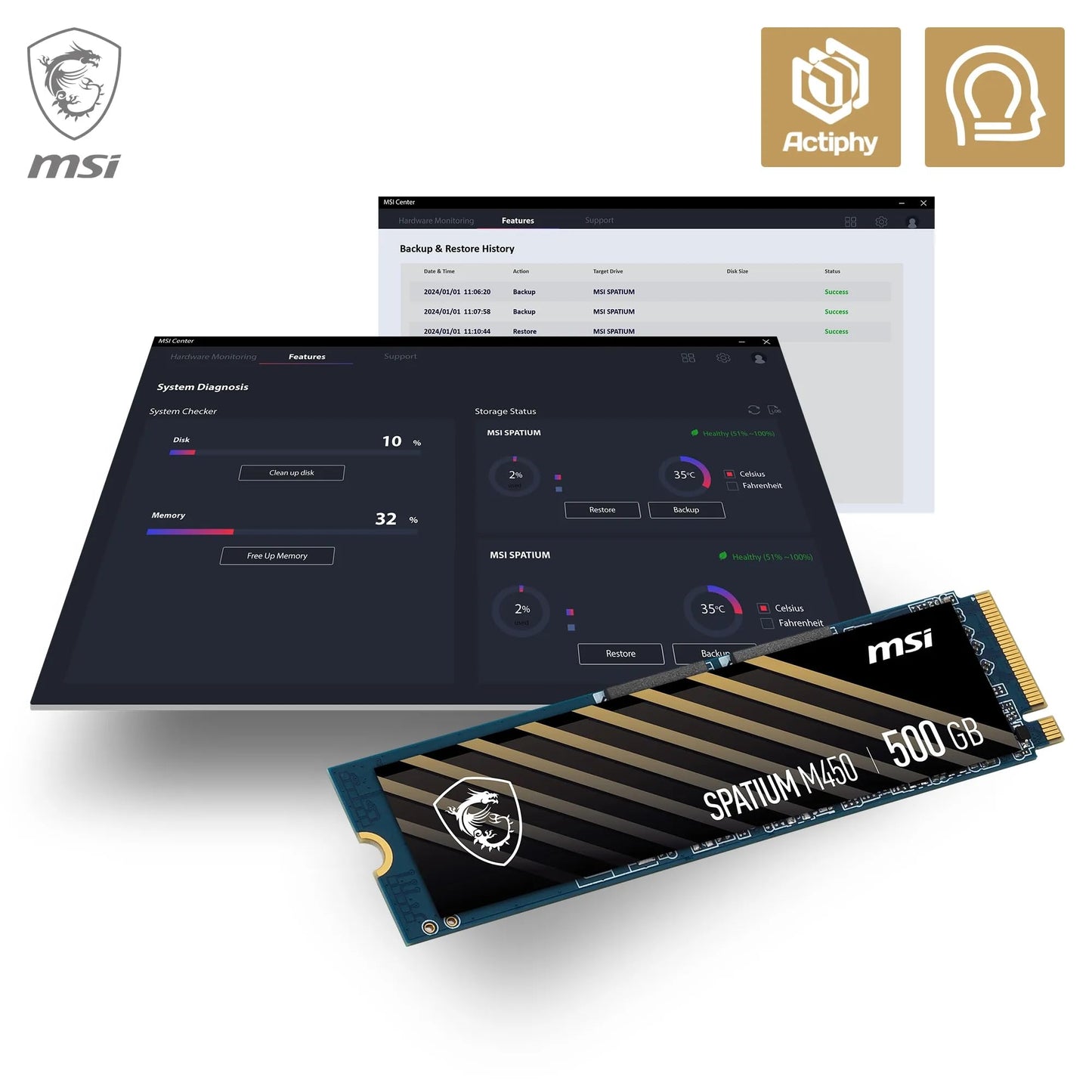 SPATIUM M450 PCIe 4.0 NVMe M.2 500GB