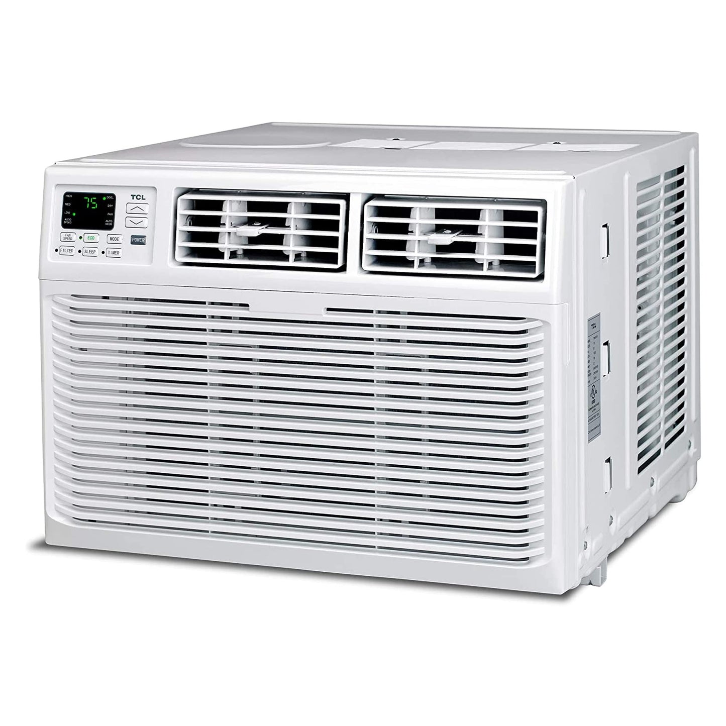 TCL 12,000 BTU 3 Fan Speed 8 Directional 550 Square Feet Coverage Cooling Window Air Conditioner with Reusable Filter LED Display, 12W3E1-A , White