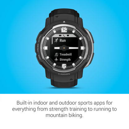 Garmin Instinct Crossover, Rugged Hybrid Smartwatch, Analog Hands and Digital Display, Black Classic