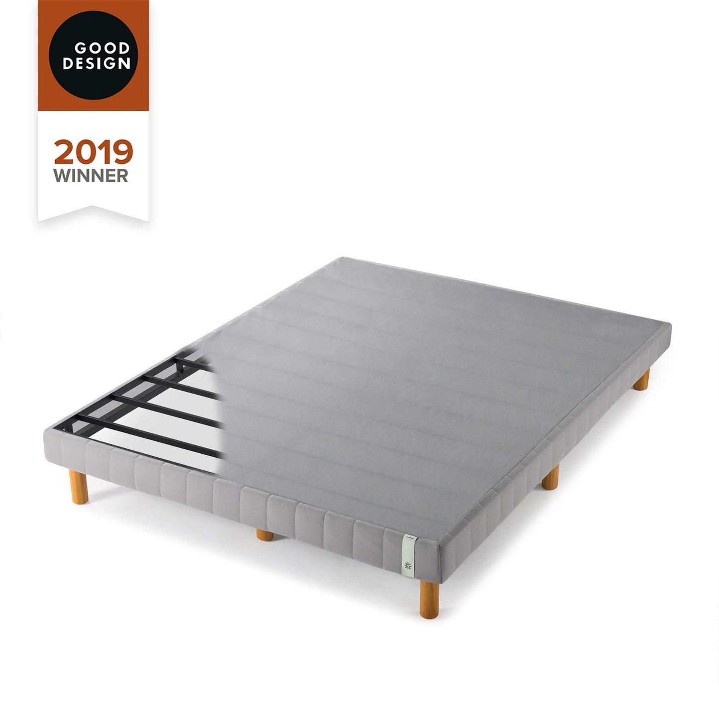 Zinus 11 Inch Quick Snap Standing Mattress Foundation/Low Profile Platform Bed/No Box Spring Needed, Gray, Twin Grey