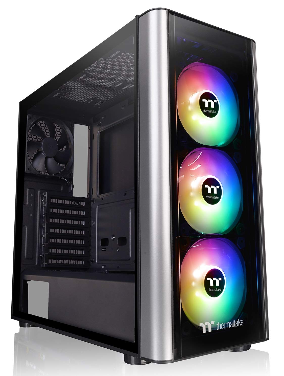 Thermaltake Level 20 MT Motherboard Sync ARGB ATX Mid Tower Gaming Computer Case with 3 120mm ARGB 5V Motherboard Sync RGB Fans +1 120mm Rear Fan Pre-Installed CA-1M7-00M1WN-00, Black