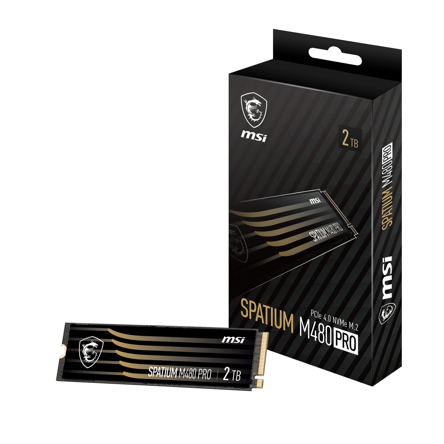 MSI SPATIUM M480 PRO PCIe 4.0 NVMe M.2 2TB Internal SSD PCIe Gen4 NVMe (SPATIUM M480 PRO PCIe 4.0 NVMe M.2 2TB)