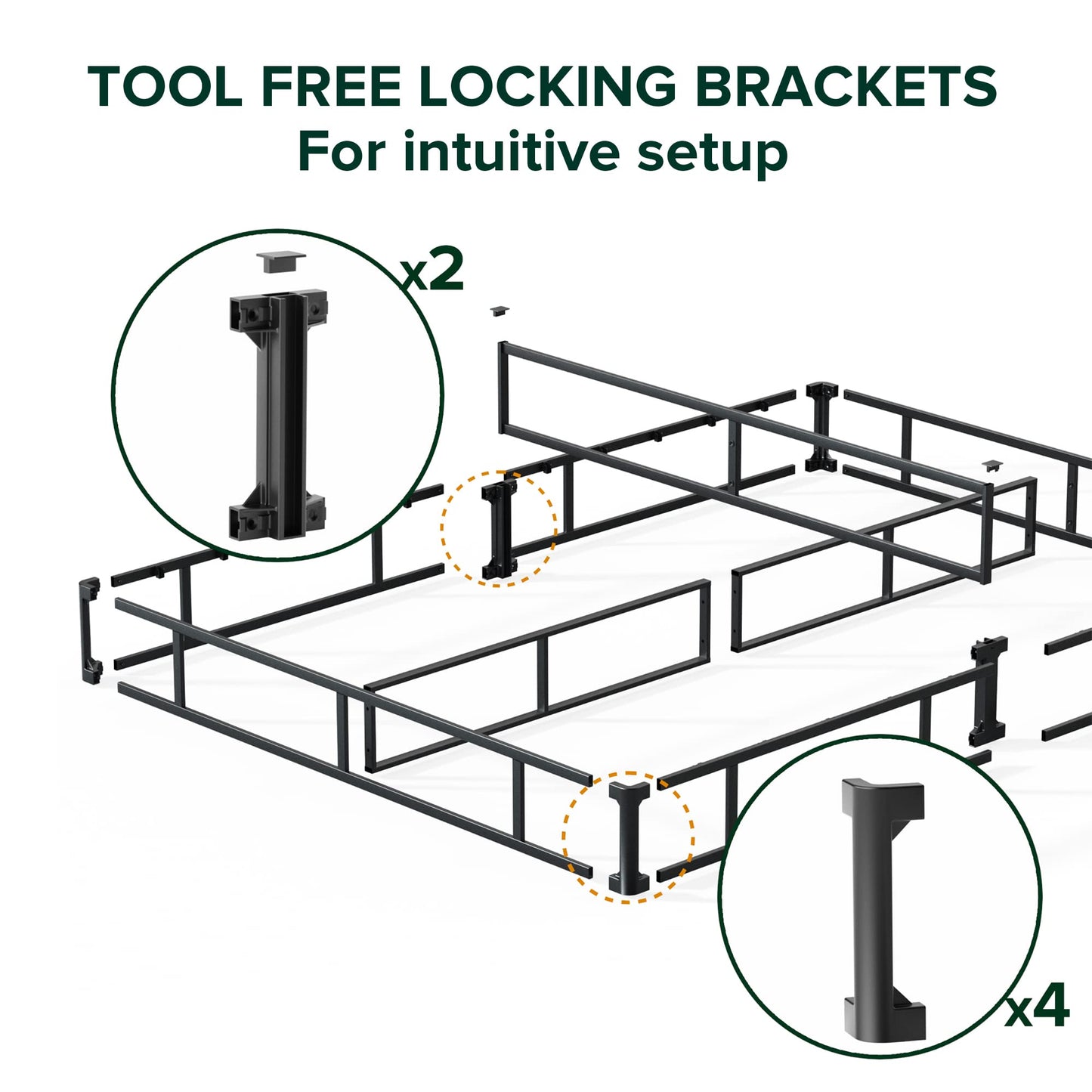 Zinus Full Size Box Spring – 9 Inch Low Profile Metal Smart Box Spring, Mattress Foundation, Strong Metal Frame, Tool-Free Locking Brackets for Easy Assembly, 5 Year Warranty, Full Size, White New Small Box