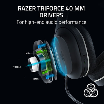 Razer Barracuda X Wireless Gaming & Mobile Headset: 2022 Model - 2.4GHz Wireless + Bluetooth - Lightweight 250g - 40mm Drivers - On-Head Controls - Roblox Edition