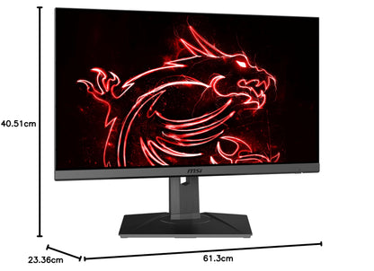 MSI G272QPF, 27" Gaming Monitor, 2560 x 1440 (QHD), Rapid IPS, 1ms, 170Hz, G-Sync Compatible, HDR Ready, HDMI, Displayport, Tilt, Swivel, Height Adjustable, Pivot MSI G272QPF