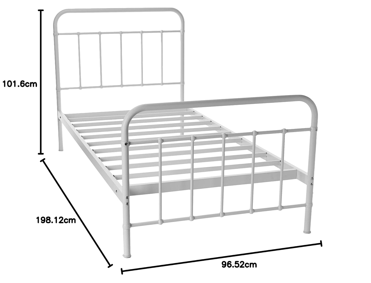 Zinus Florence Metal Platform Bed Frame, Mattress Foundation, No Box Spring Needed, Twin