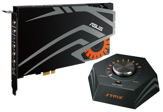 ASUS Strix RAID DLX 7.1 PCIe Gaming Sound Card with High Performance Headphone Amp (600ohm) & Audiophile-Grade DAC and 124dB SNR