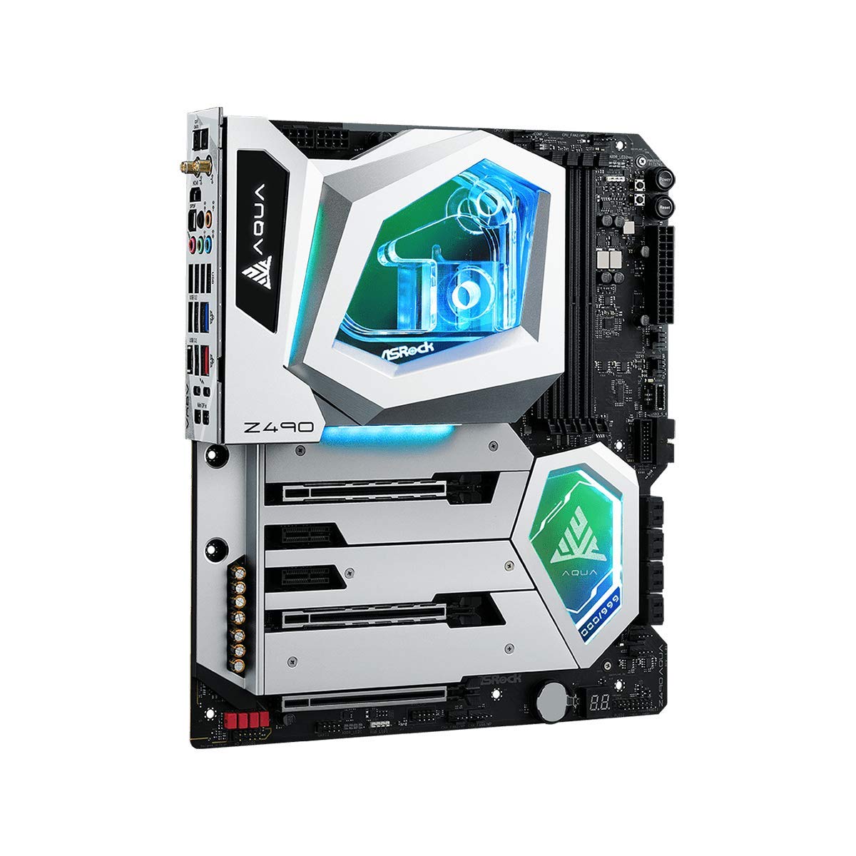 ASRock Z490 Aqua LGA 1200 Intel Z490 SATA 6Gb/s Extended ATX Intel Motherboard