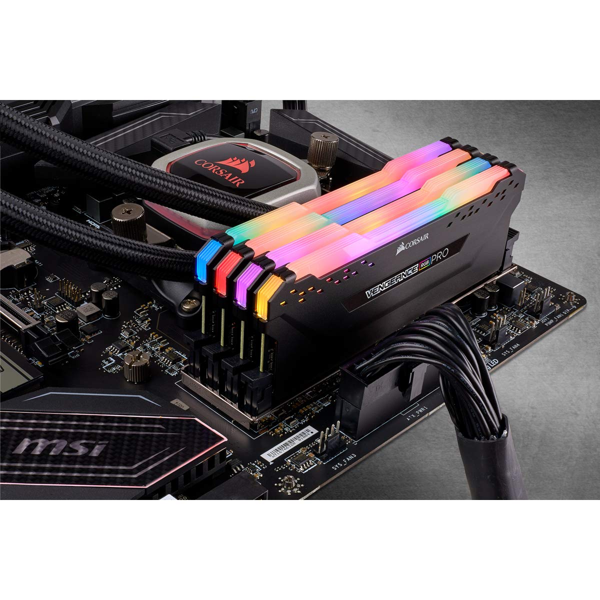 Corsair VENGEANCE RGB PRO 128GB (4x32GB) DDR4 3600 (PC4-28800) C18 Desktop memory – Black