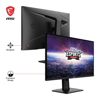 MSI G274QPX, 27" Gaming Monitor, 2560 x 1440 (QHD), Rapid IPS, 1ms, 240Hz, G-Sync Compatible, HDR 400, HDMI, Displayport, Tilt, Swivel, Height Adjustable, Pivot,Black MSI G274QPX